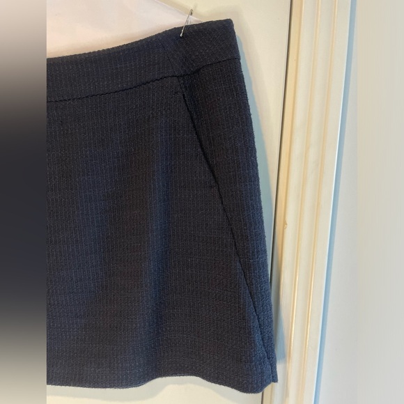 Loft Black and Blue Tweed Mini Skirt - Picture 2 of 5